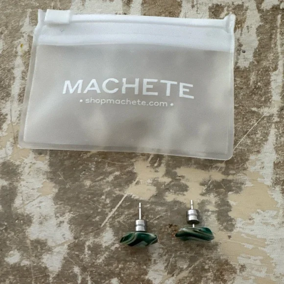Machete Brand Green Sculptural Studs - New - Picture 5 of 5